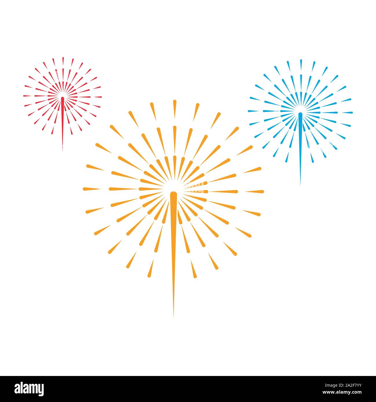 Feuerwerk Vektor icon Abbildung Design Template Stock Vektor