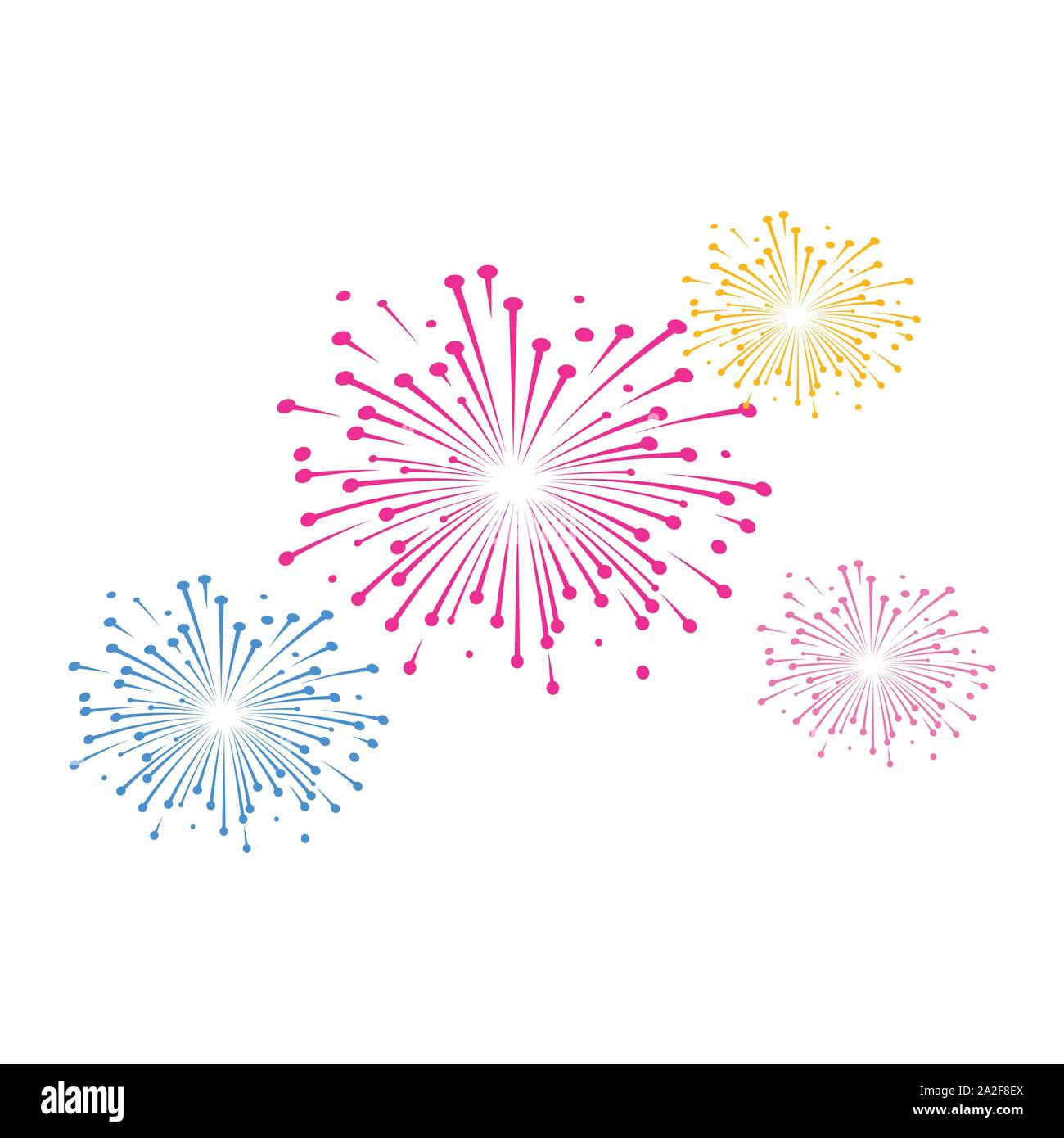 Feuerwerk Vektor icon Abbildung Design Template Stock Vektor