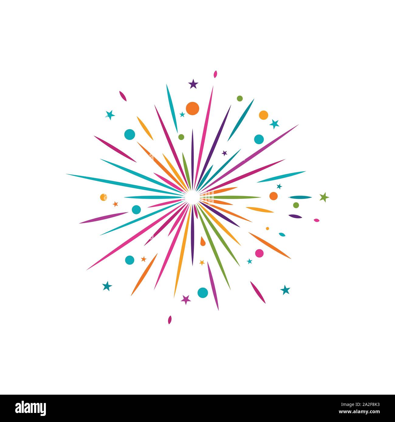 Feuerwerk Vektor icon Abbildung Design Template Stock Vektor