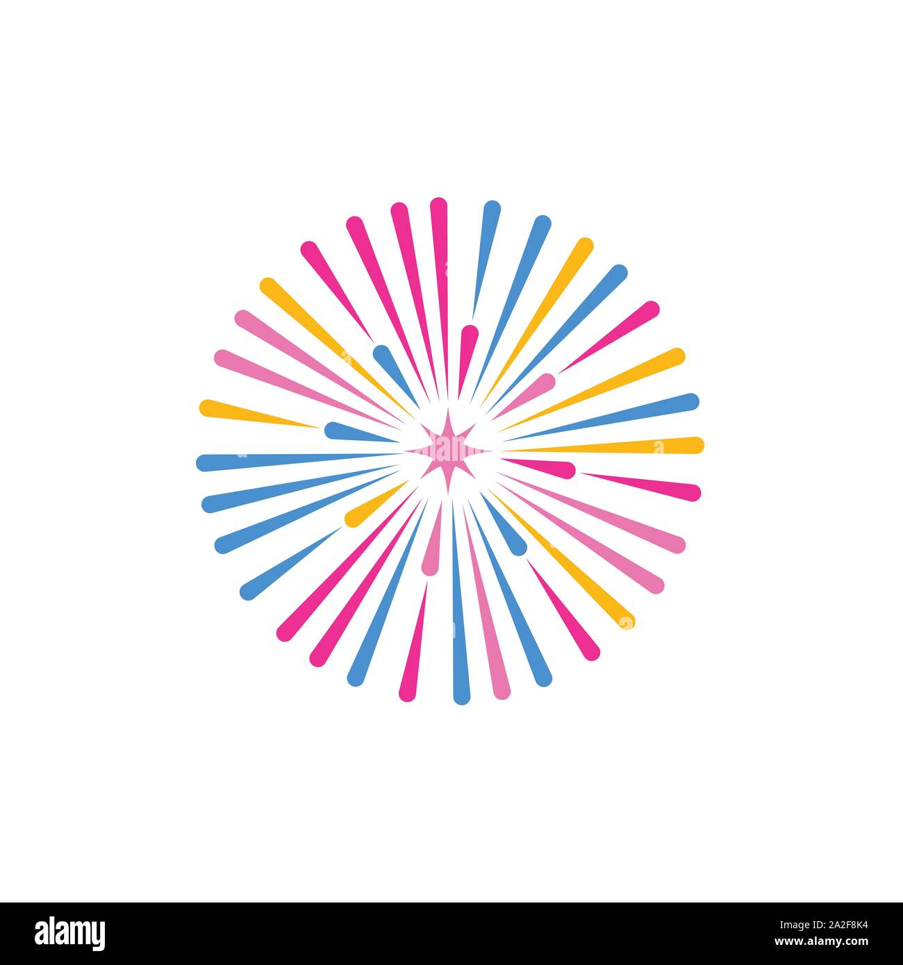 Feuerwerk Vektor icon Abbildung Design Template Stock Vektor