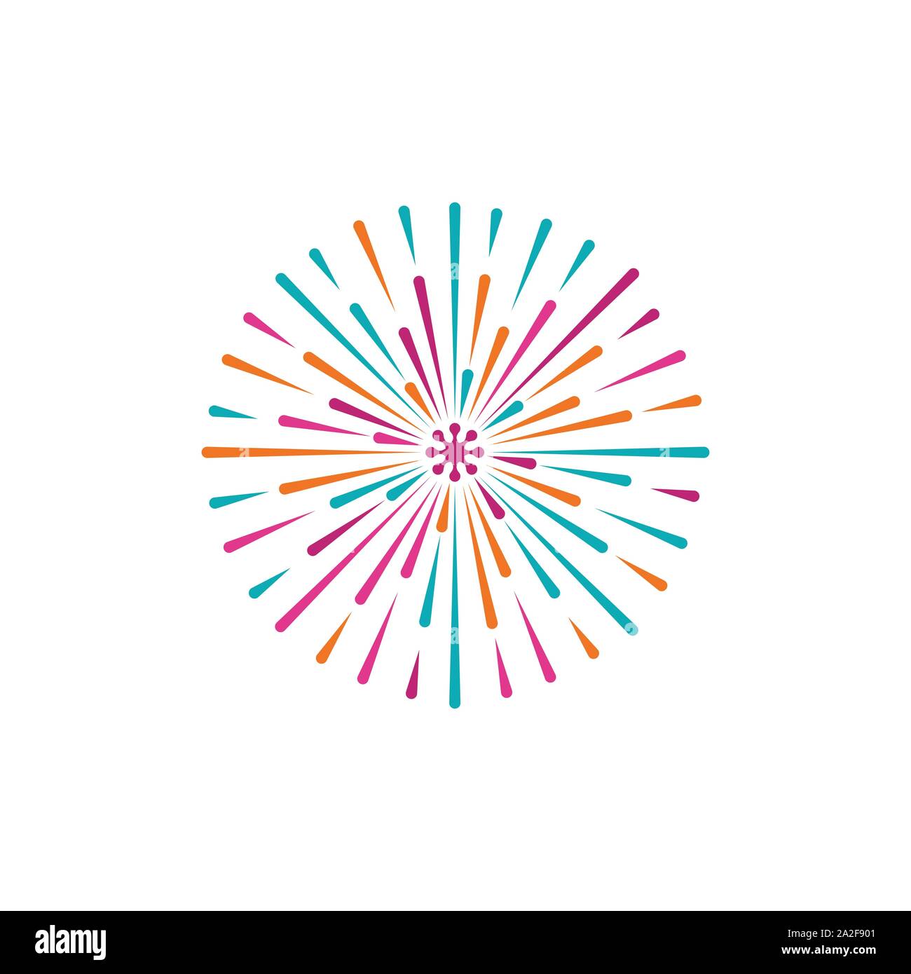 Feuerwerk Vektor icon Abbildung Design Template Stock Vektor