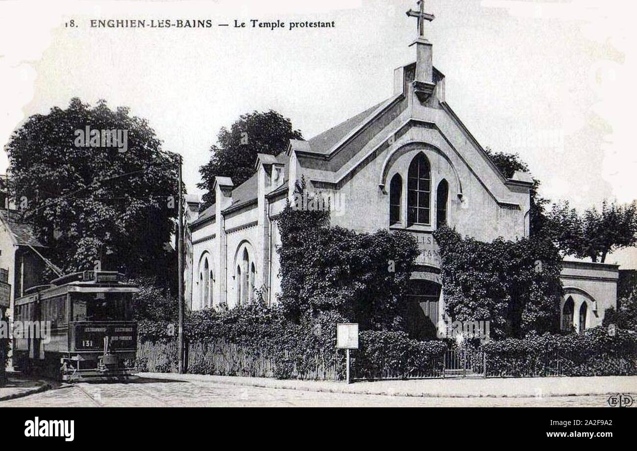 Enghien-les-Bains-le Temple Protestant. Stockfoto
