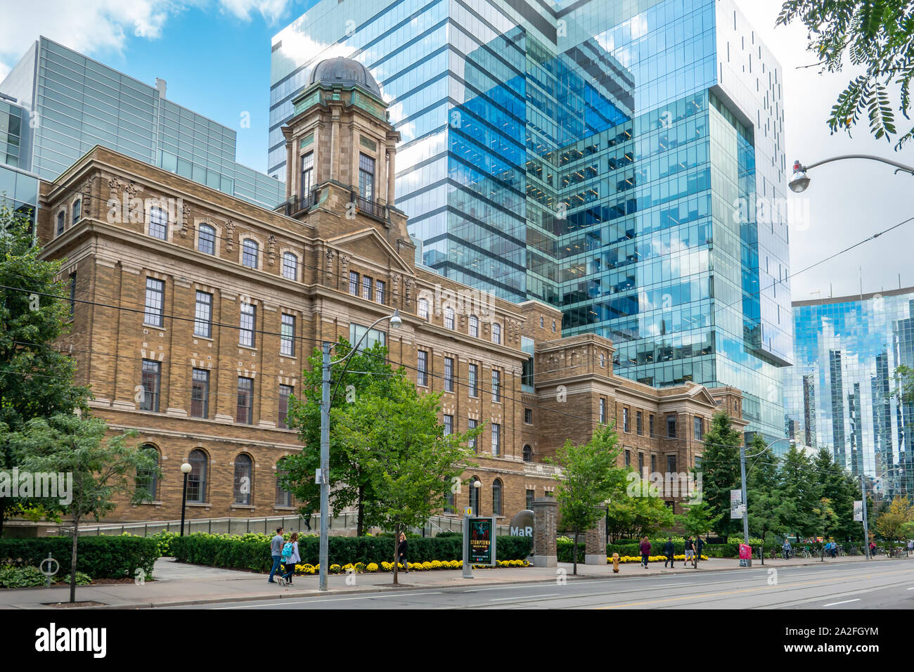 Ehemalige Website der Victoria Krankenhaus für kranke Kinder auf College Street in Tornto Ontario. Stockfoto