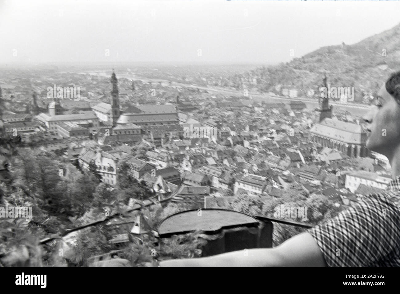 Ein Ausflug nach Heidelberg, Deutsches Reich 30er Jahre. Ein Ausflug nach Heidelberg; Deutschland 1930. Stockfoto