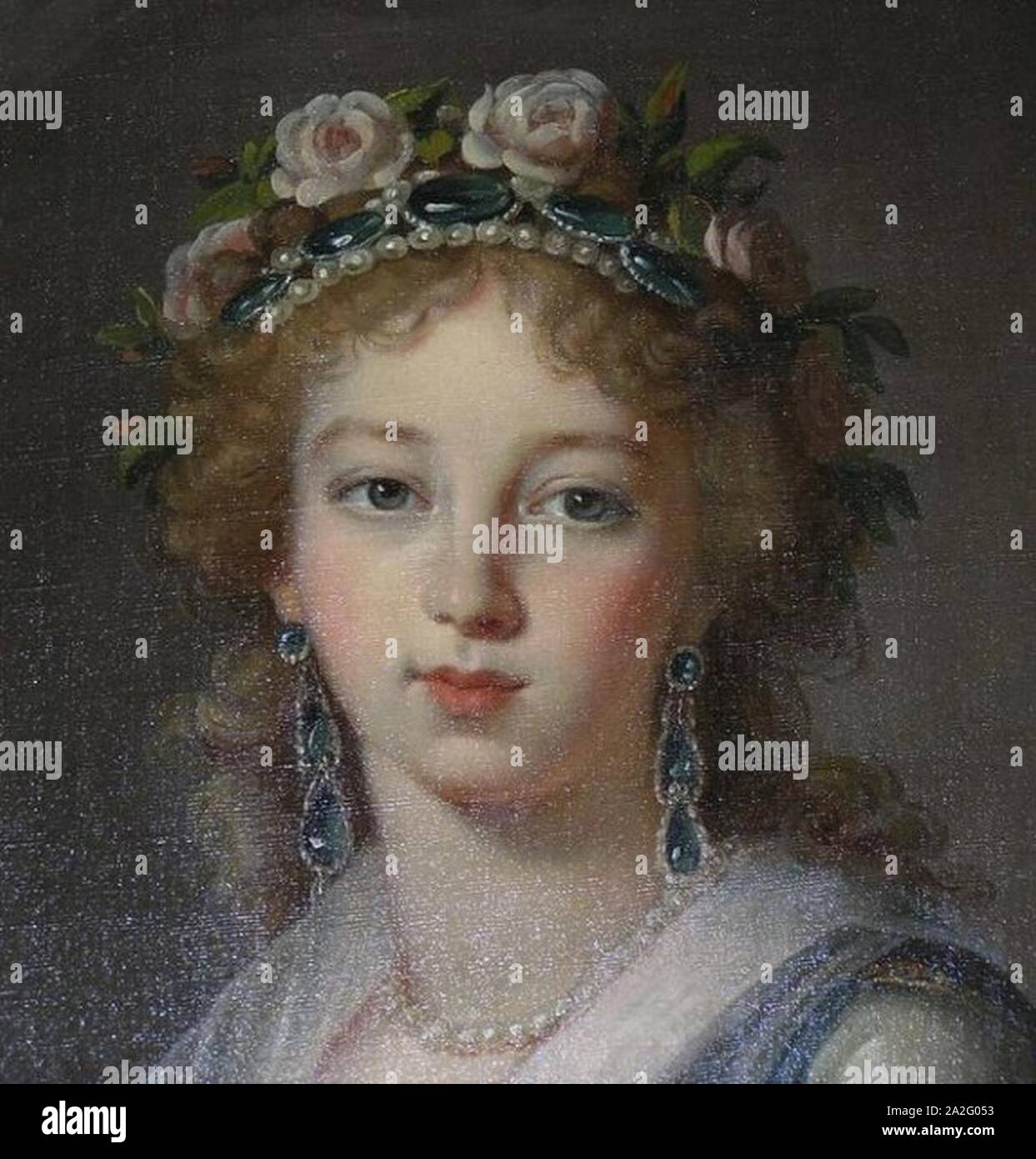 Elisabeth mit Rosen durch Vigee-Le Alexeevna Brun (1790 s Stockfoto