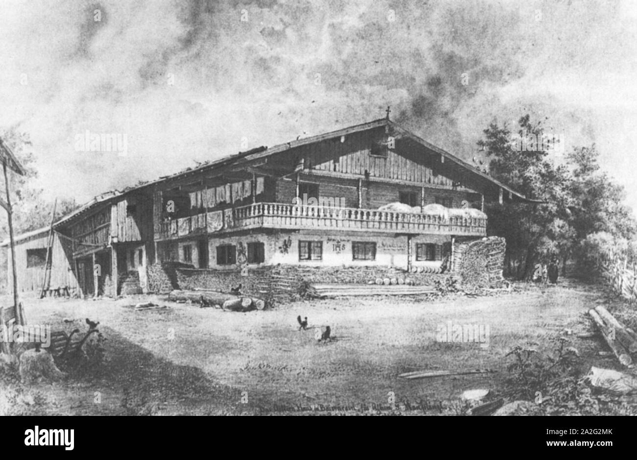 Elternhaus Franz Hanfstaengl. Stockfoto