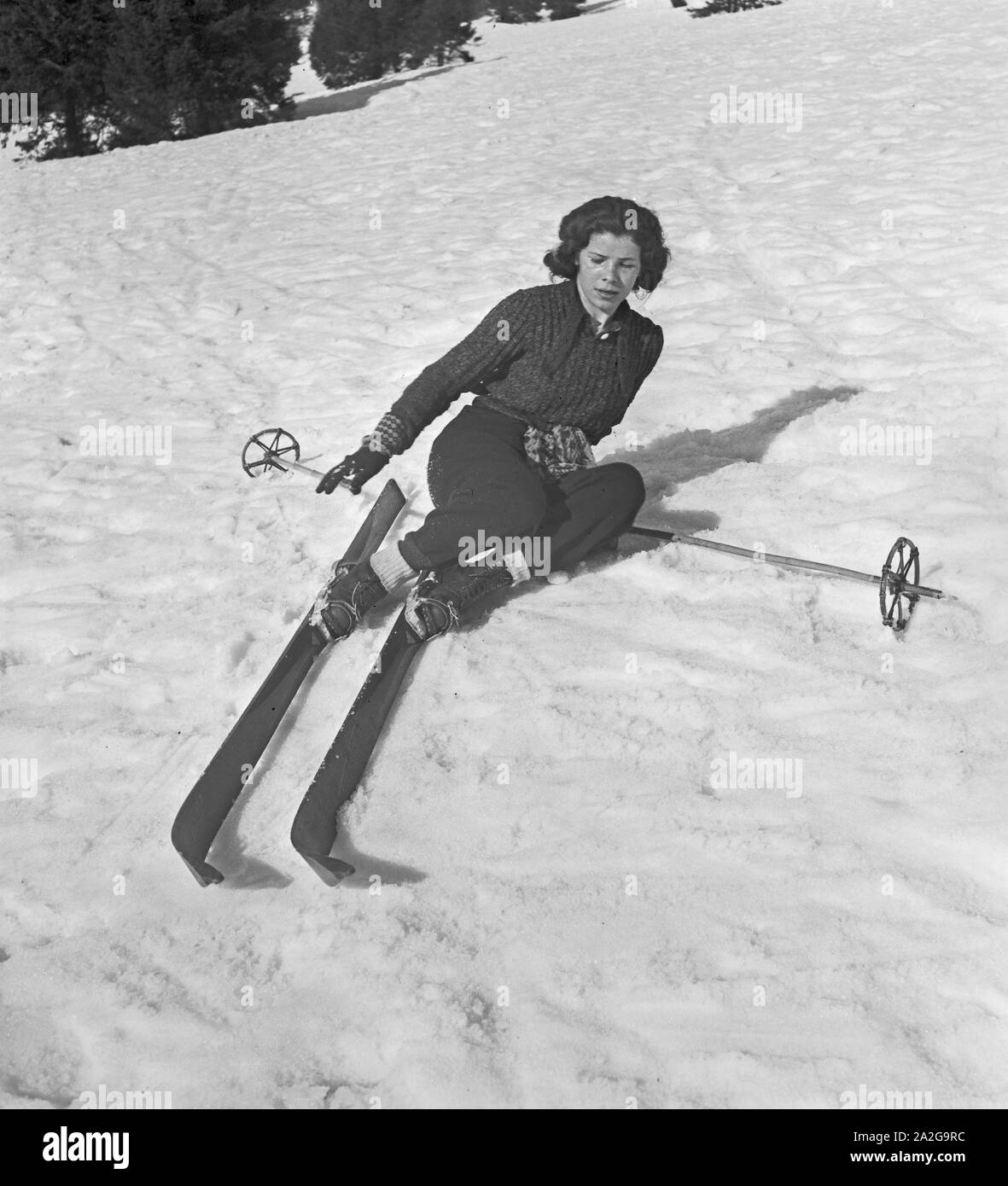 Skigebiet bin Feldberg Im Schwarzwald, 1930er Jahre Deutsches Reich. Skigebiet am Feldberg im Schwarzwald, Deutschland der 1930er Jahre. Stockfoto