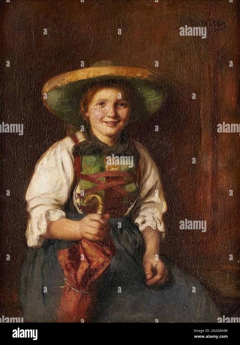 Emma Müller von Seehof Junges Mädchen in Tracht. Stockfoto