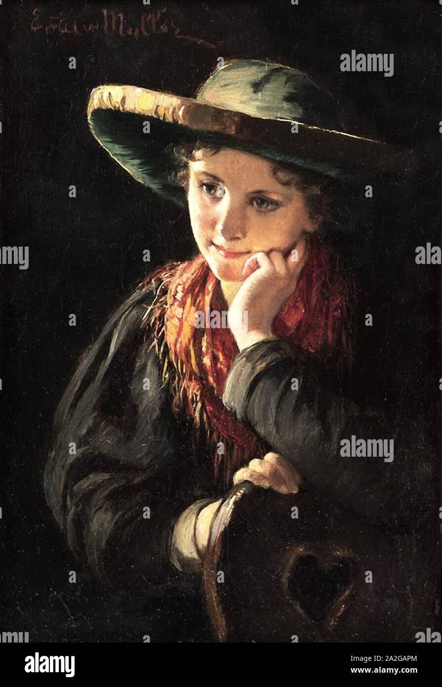 Emma von Müller Mädchenporträt 2. Stockfoto