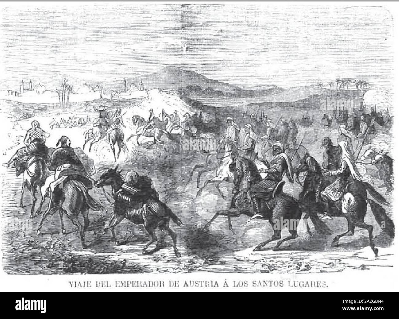 Emperador en Palestina 1870. Stockfoto