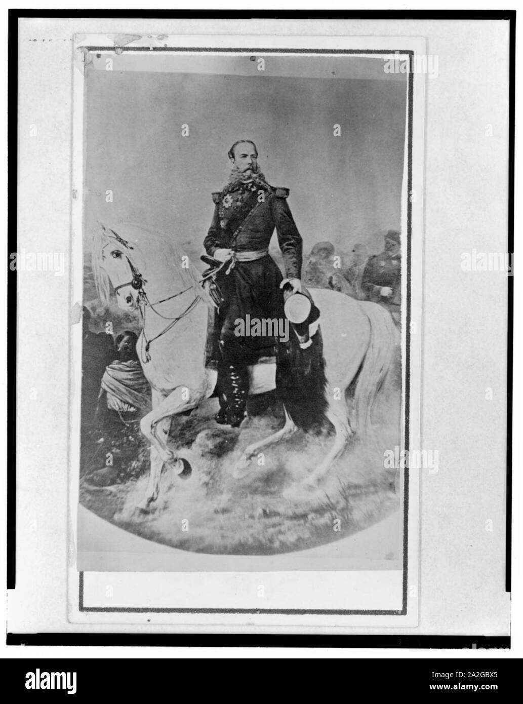 Kaiser Maximilian auf dem Pferderücken Stockfoto