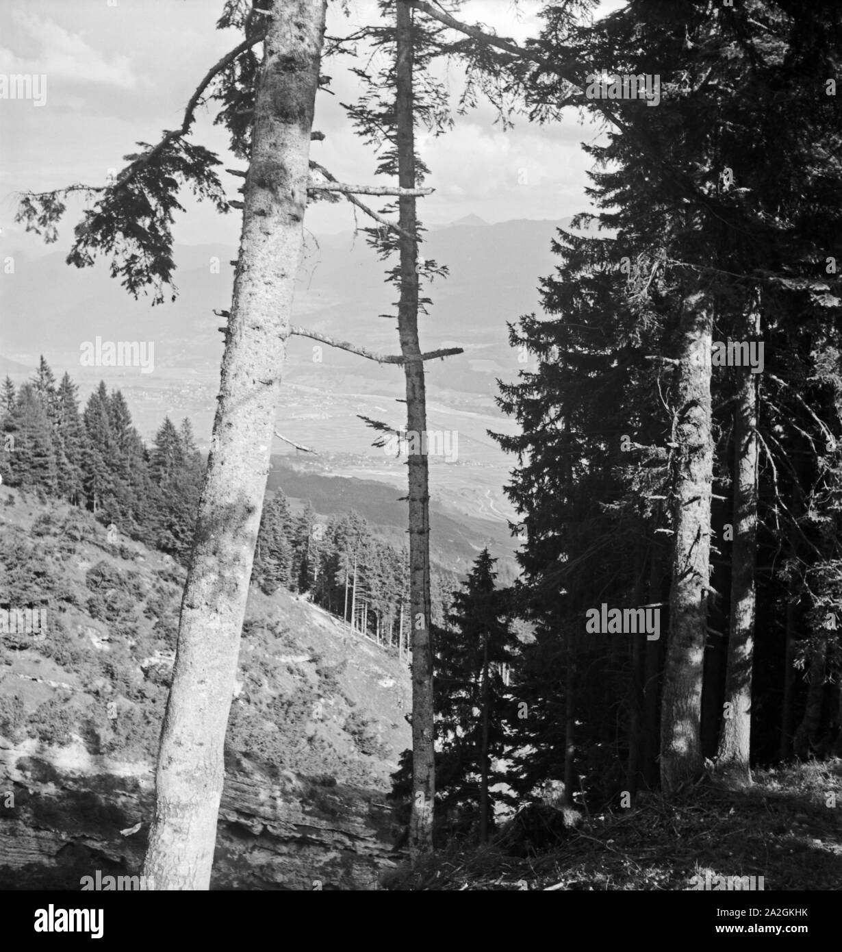 Ein Ausflug nach Innsbruck in Österreich, Deutsches Reich 30er Jahre. Eine Reise nach Innsbruck in Österreich, Deutschland 1930. Stockfoto