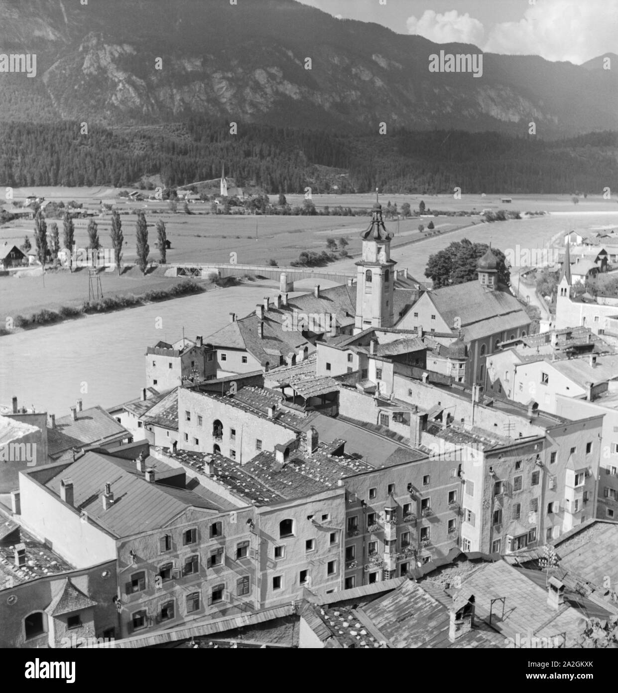 Ein Ausflug nach Rattenberg in Tirol, Deutsches Reich 30er Jahre. Ein Ausflug nach Rattenberg in Tirol, Deutschland 1930. Stockfoto