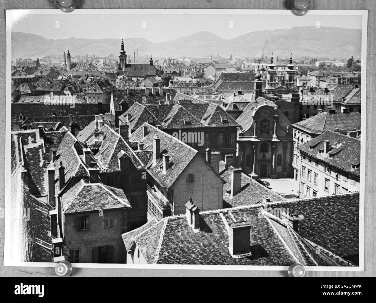 Eine Reprovorlage einer älteren Fotografie, Deutschland 1930er Jahre. Artwork eines Ältesten Foto, Deutschland 1930. Stockfoto