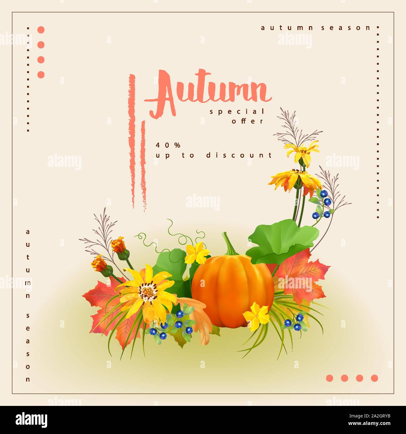 Vorlage Für Herbstposter Stock Vektor