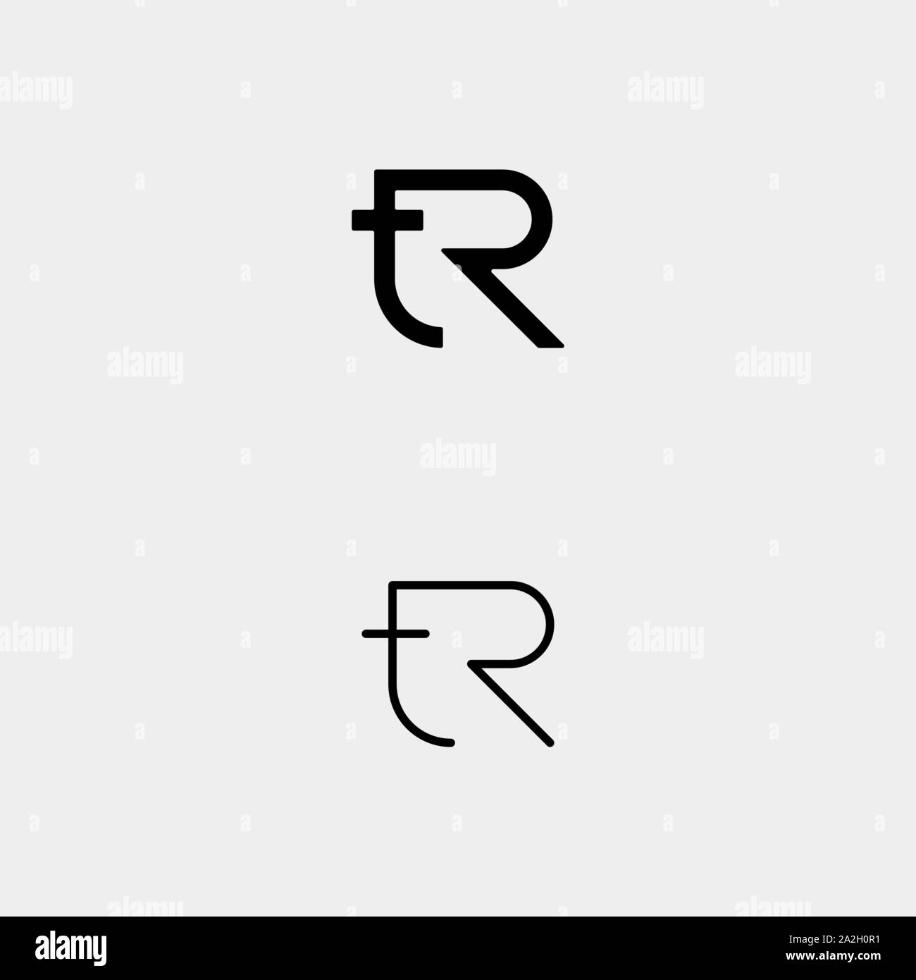 Schreiben TR RT R T-Logo Design einfachen Vektor Elegante Stock Vektor