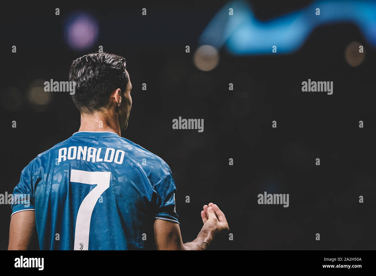 Cristiano Ronaldo frohlockend Während eines Juventus Football Match Stockfoto