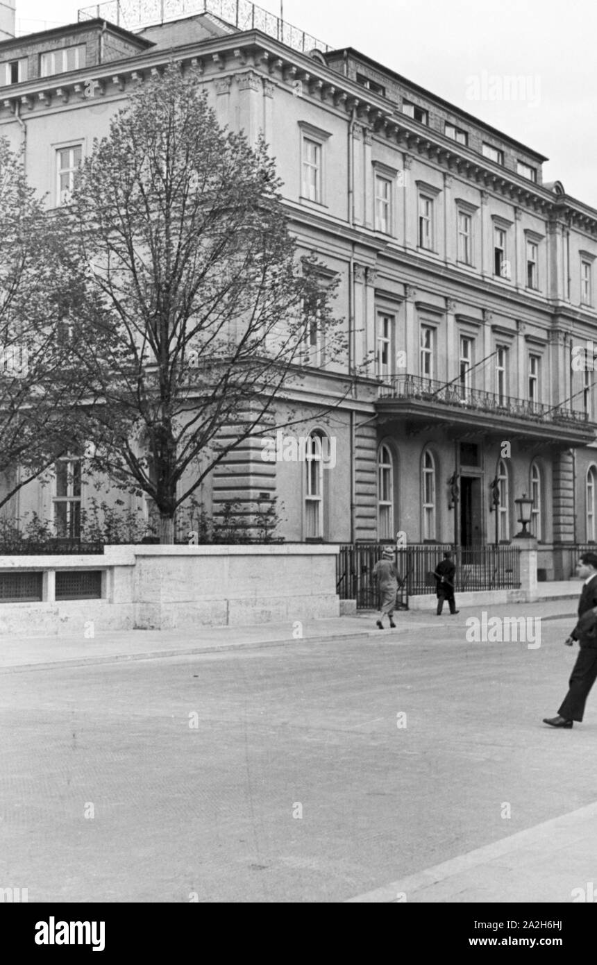 Das braune Haus in München, Deutschland 1930er Jahre. Ns-parteizentrale "Braunes Haus" in München, 1930. Stockfoto