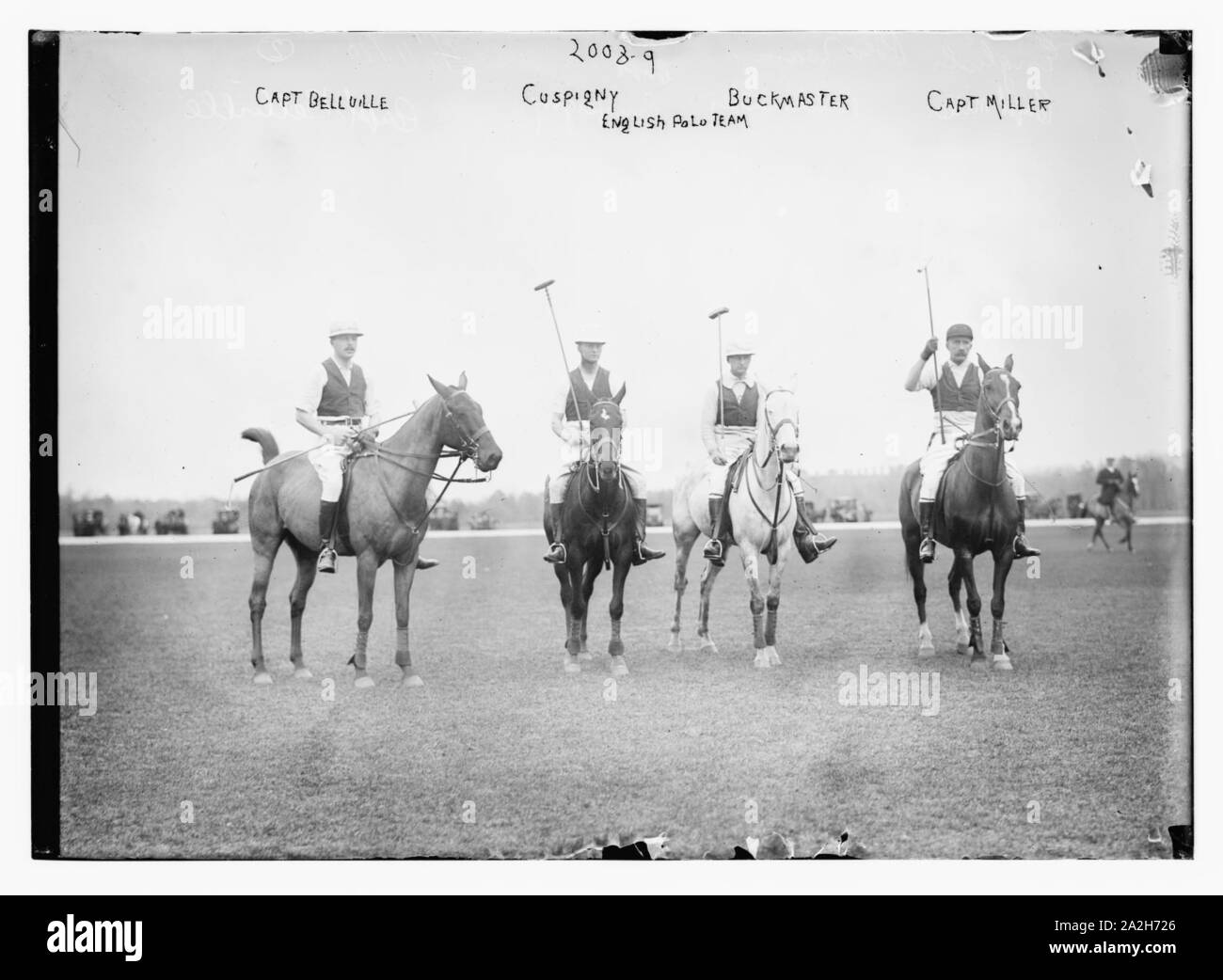 Englisch Polo Team, Kapitän Bellville, Cuspigny, Buckmaster, Kapitän Miller Stockfoto