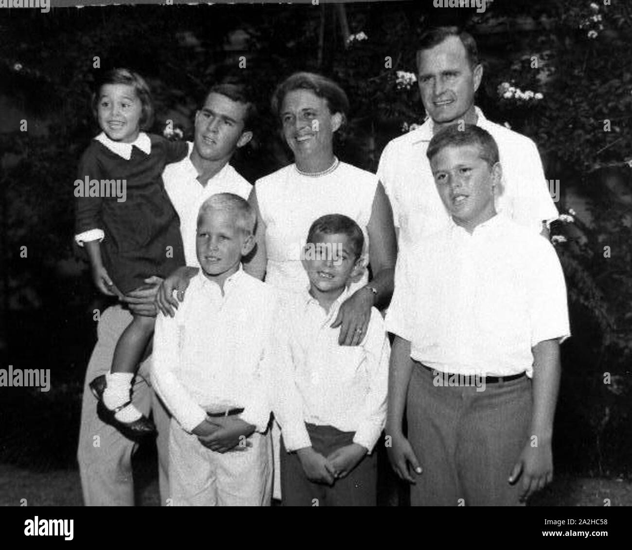 Ganze Familie Bush. Stockfoto