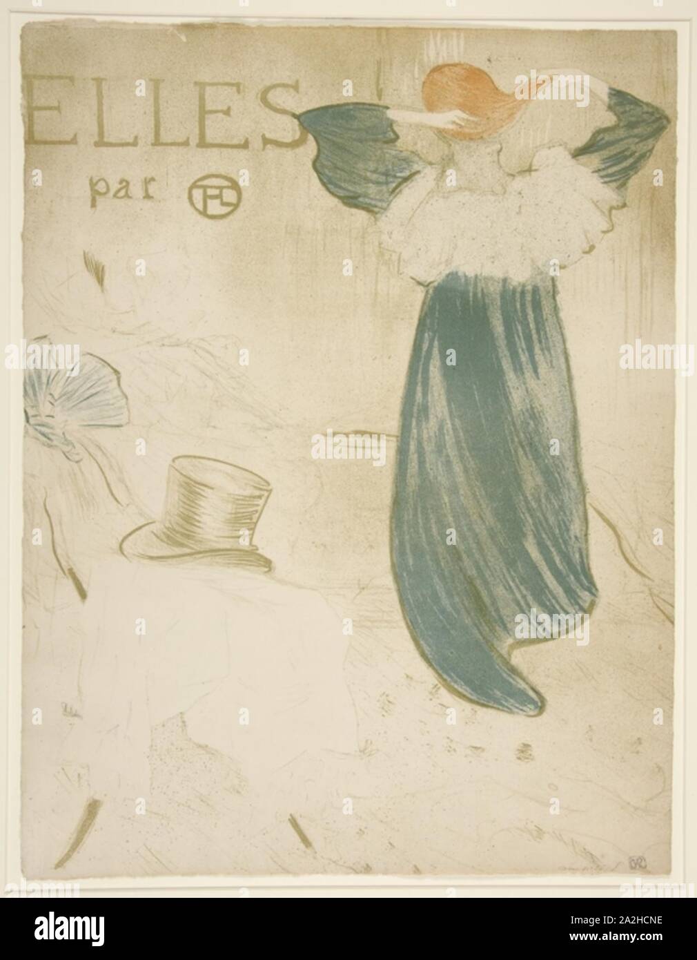 Elles par T-L frontispiz von Henri de Toulouse-Lautrec 1896. Stockfoto