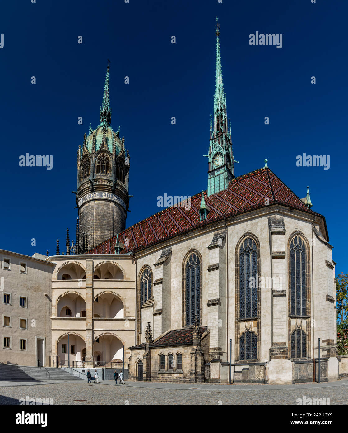 Schlosskirche Wittenberg Stockfoto