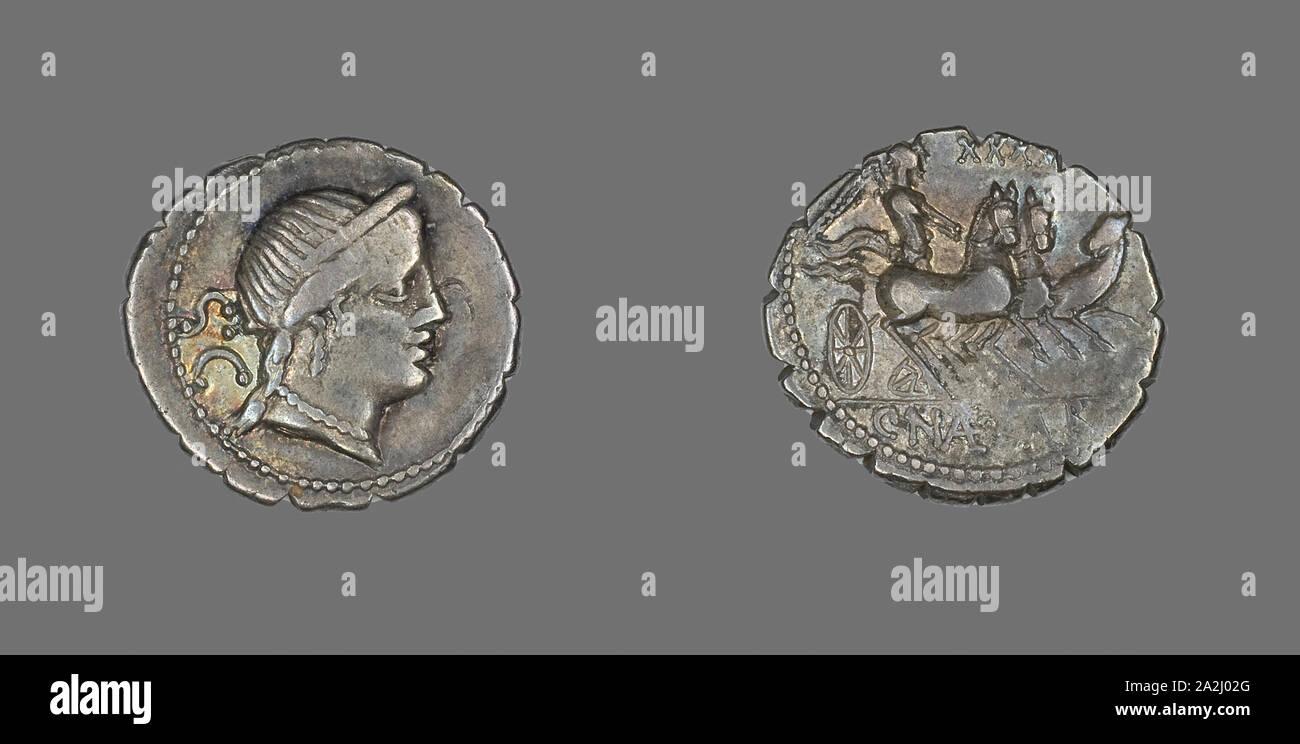 Denar Serratus (Münze), die die Göttin Venus, etwa 79 v. Chr., Römische, Römisches Reich, Silber, Durchm. 2 cm, 3,92 g Stockfoto