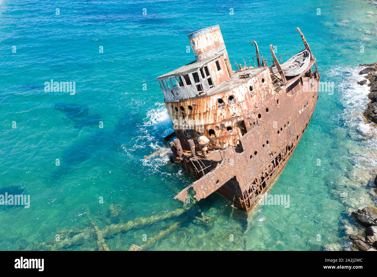 Griechenland, Kykladen, Amorgos, Navagio Strand Stockfoto