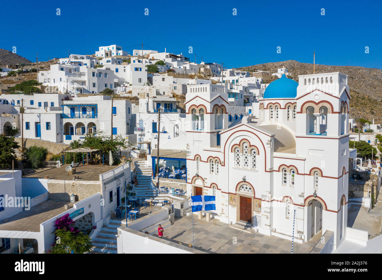 Griechenland, Kykladen Inseln Tholaria, Amorgos, Stadt Stockfoto