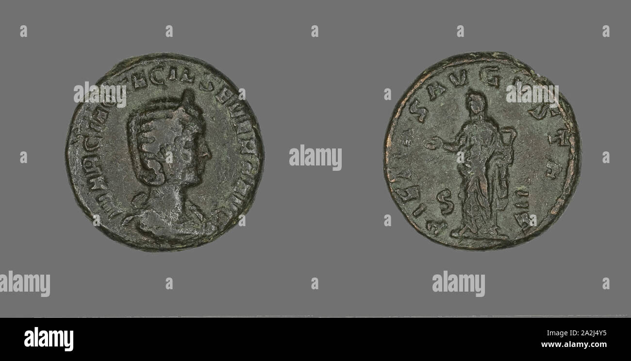 Münze porträtiert Kaiserin Otacilla Severa, AD 244/248, Römische, Römisches Reich, Bronze, Diam. 2,6 cm, 12,46 g Stockfoto