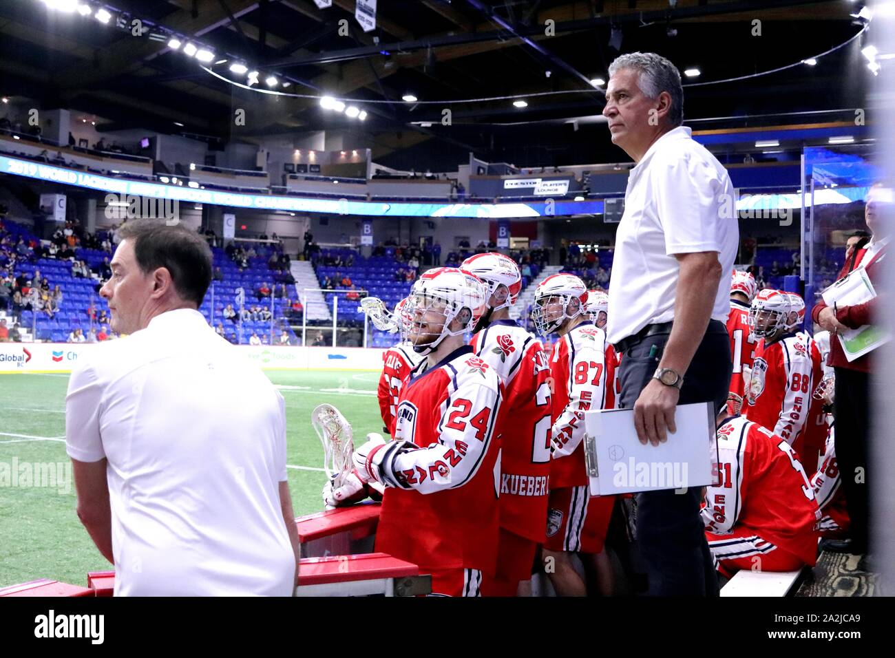 Mannschaft England 2019 Welt Lacrosse Meisterschaft Stockfoto