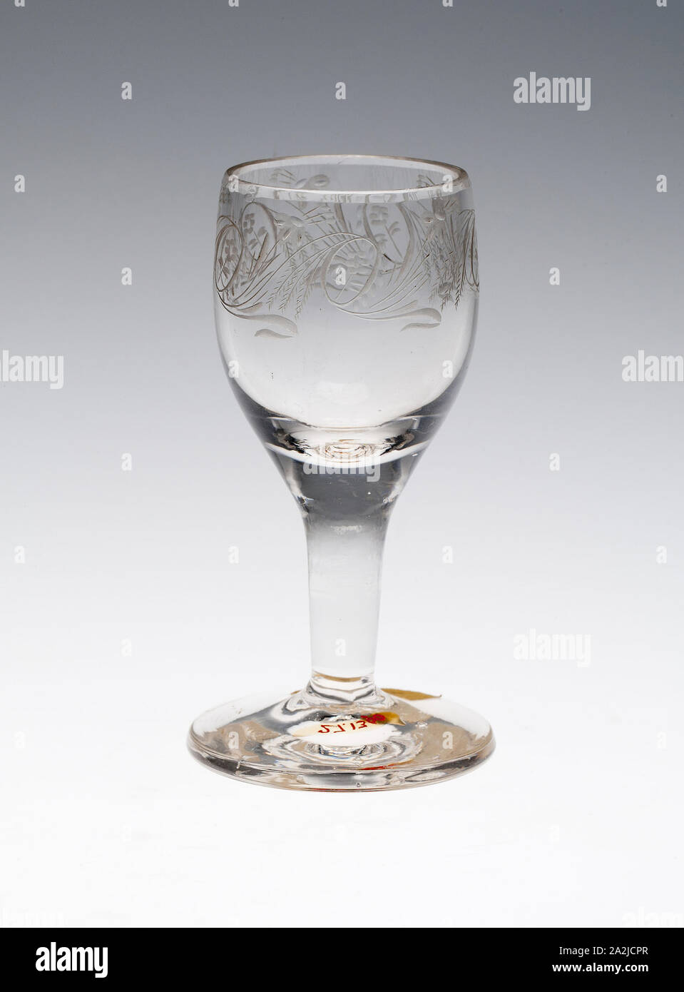 Wein Glas, C. 1780, England, Glas, H 11,4 cm (4 1/2 in. Stockfoto