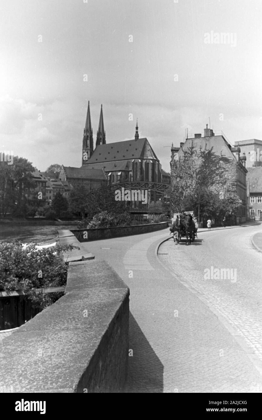 Eine Reise nach Görlitz; Deutsches Reich 30er Jahre. Eine Reise nach Görlitz, Deutschland 1930. Stockfoto