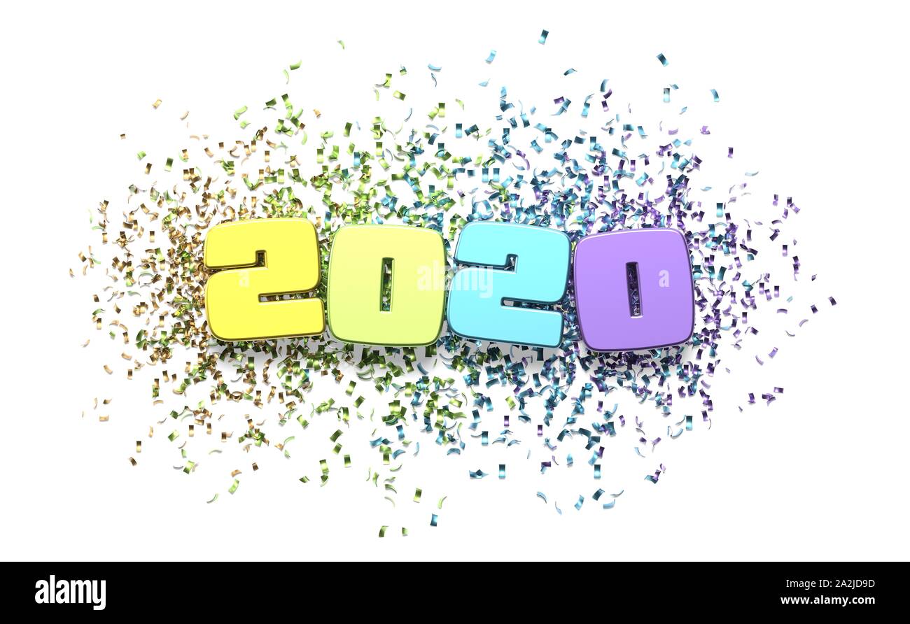 Frohes neues Jahr 2020 Stockfoto