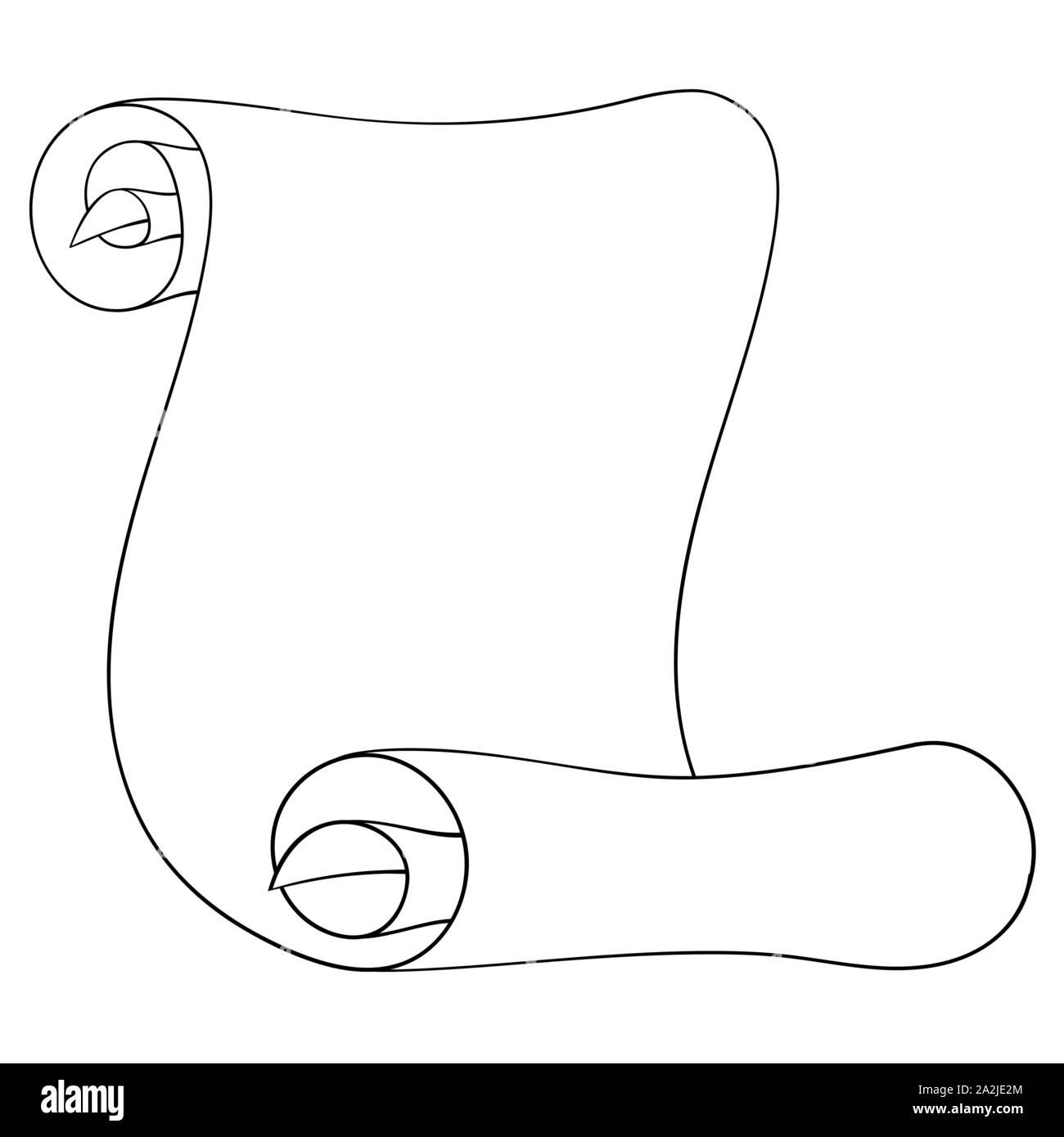 Papier blättern. Strichzeichnung Stock Vektor