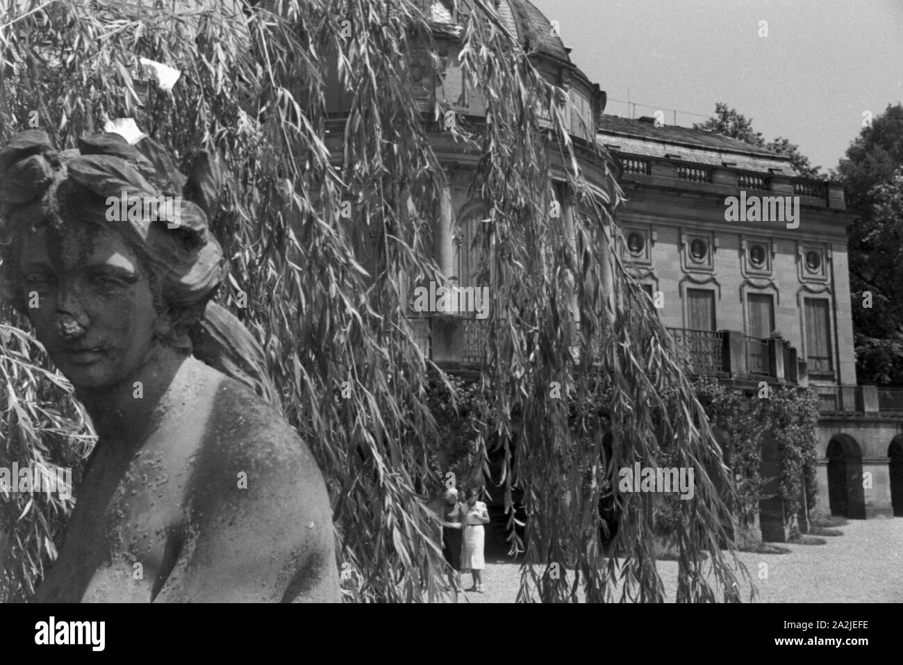 Ein Ausflug nach Marbach, Deutsches Reich 30er Jahre. Eine Reise nach Marbach, Deutschland 1930. Stockfoto