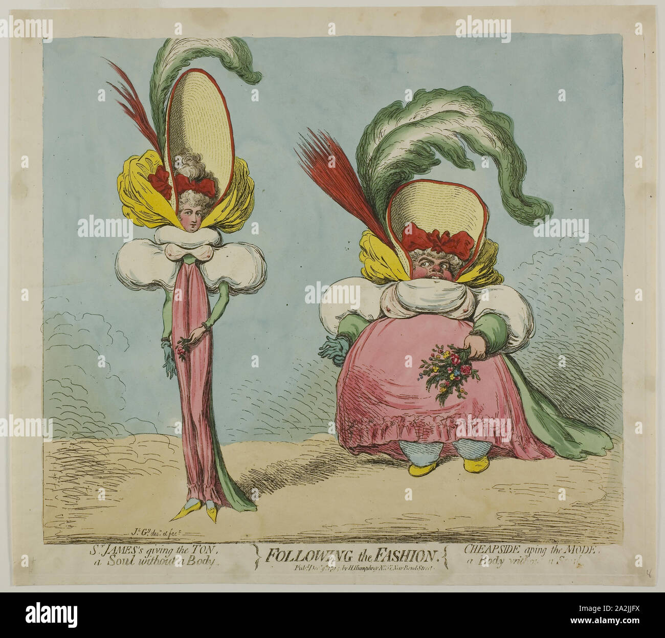 Nach der Art und Weise, veröffentlicht im Dezember 9, 1794, James Gillray (Englisch, 1756-1815), von Hannah Humphrey (Englisch, c. veröffentlicht. 1745-1818), England, handkolorierte Radierung auf Papier, 305 x 340 mm (Bild), 325 x 370 mm (Platte), 350 × 385 mm (Blatt Stockfoto