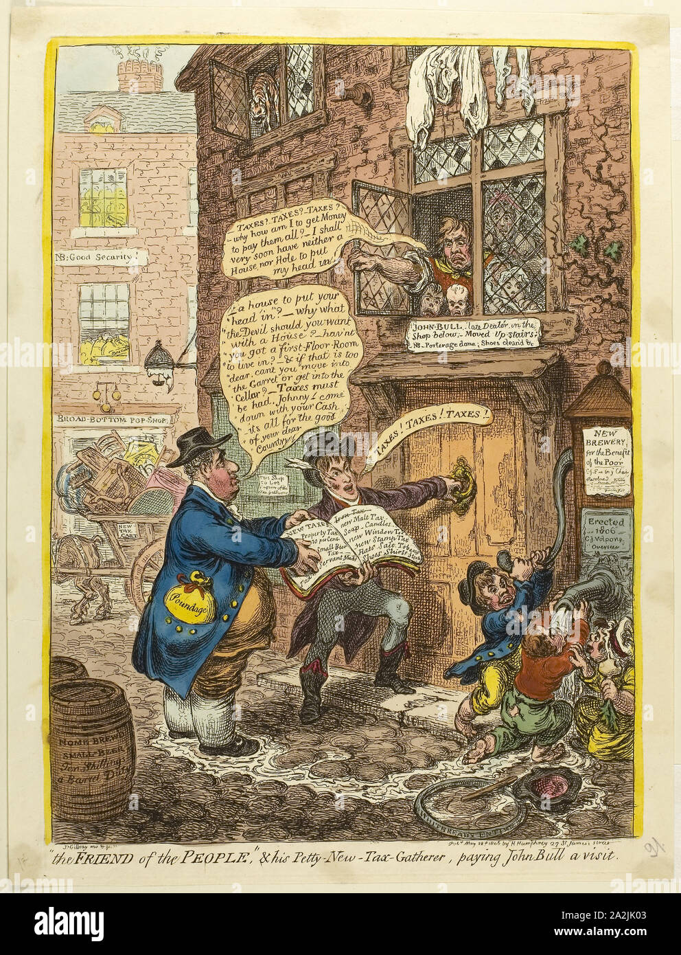 Freund der Menschen, 28. Mai 1806 veröffentlichten, James Gillray (Englisch, 1756-1815), von Hannah Humphrey (Englisch, c. veröffentlicht. 1745-1818), England, handkolorierte Radierung auf Papier, 334 x 241 mm (Bild), 353 × 250 mm (Platte), 369 × 275 mm (Blatt Stockfoto