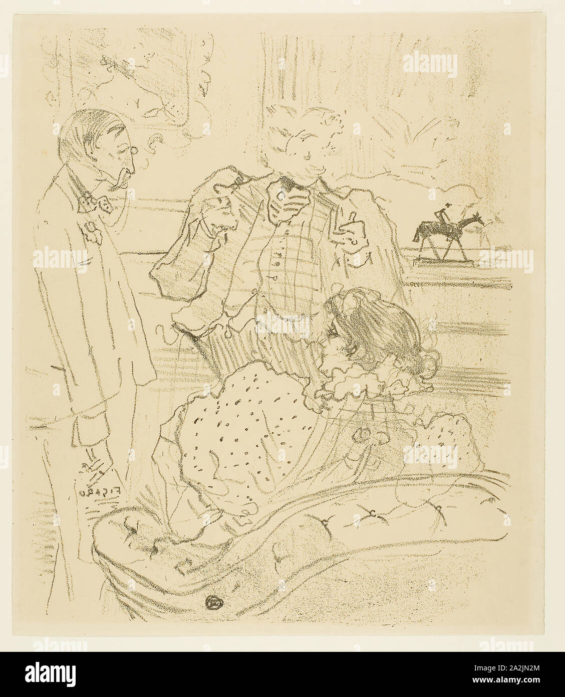 Das Versprechen, 1897, Henri de Toulouse-Lautrec, Französisch, 1864-1901, Frankreich, Lithographie auf Creme webte Papier, 301 × 244 mm (Bild), 311 × 267 mm (Blatt Stockfoto