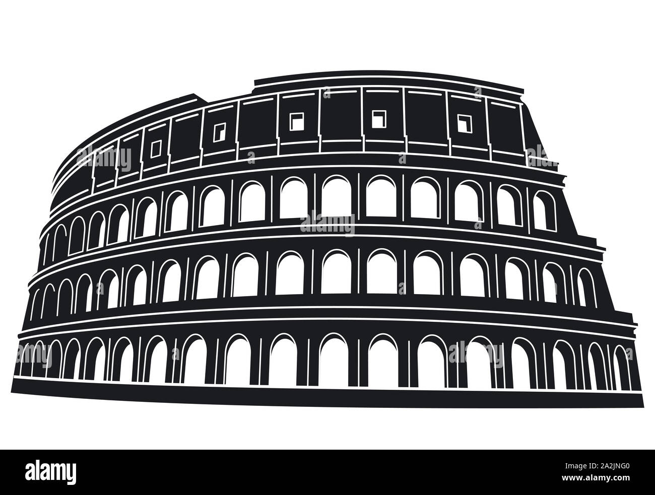 Das Kolosseum, das Wahrzeichen in Rom, Abbildung Stockfoto