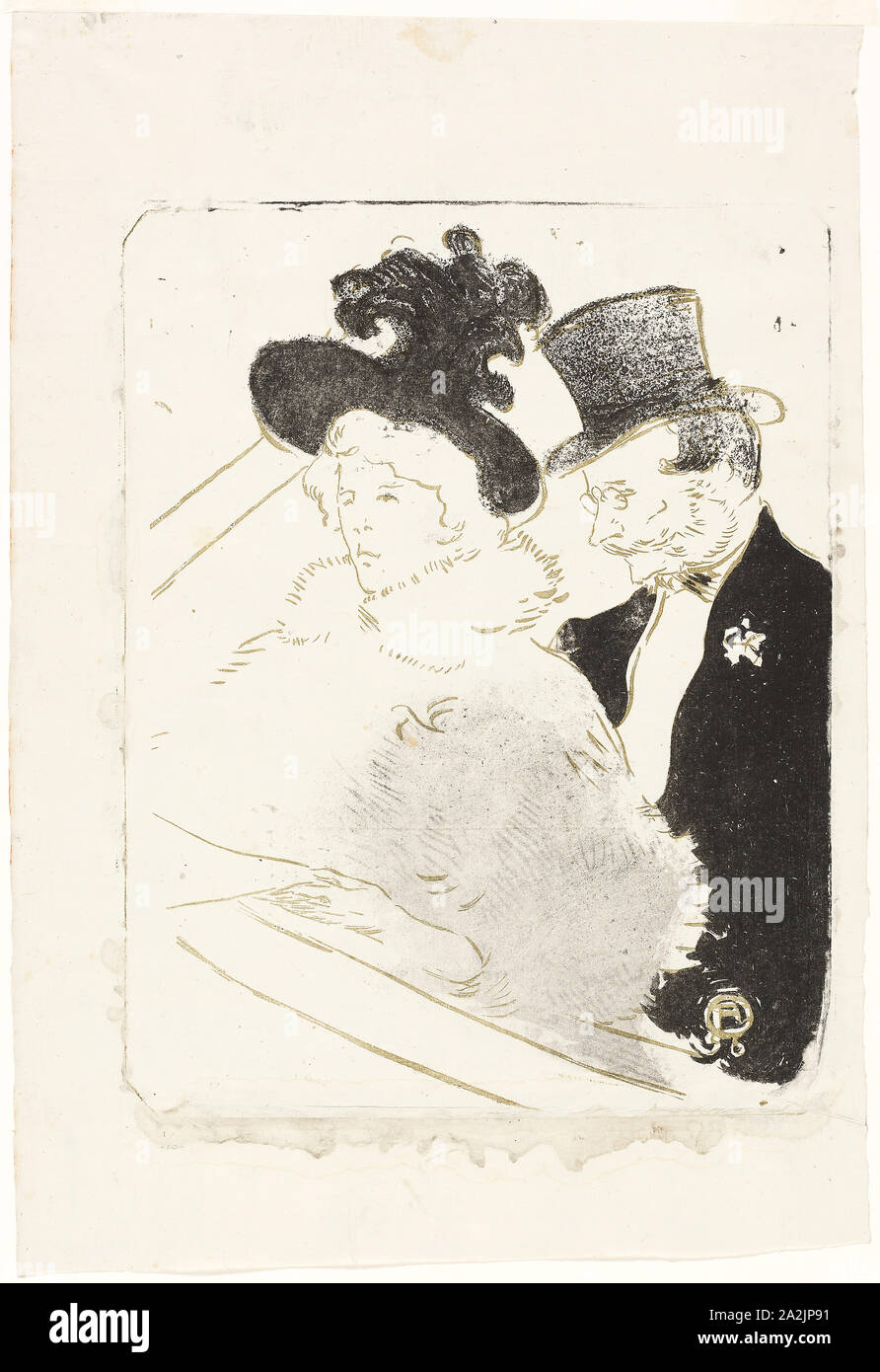 Beim Konzert 1896, Henri de Toulouse-Lautrec, Französisch, 1864-1901, Frankreich, Lithographie auf Creme webte Papier, 318 × 247 mm (Bild), 380 × 281 mm (Blatt Stockfoto