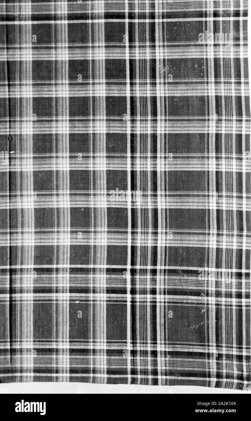 Taschentuch, aus dem 19. Jahrhundert, England, Baumwolle, in Leinwandbindung, 95,2 × 99,8 cm (37 1/2 x 39 1/4 in Stockfoto