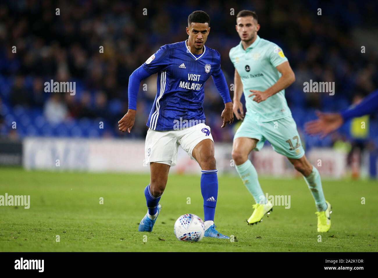 Cardiff, Großbritannien. 02 Okt, 2019. Robert Glatzel von Cardiff City in Aktion. EFL Skybet Meisterschaft übereinstimmen, Cardiff City v Queens Park Rangers an der Cardiff City Stadion am Mittwoch, 2. Oktober 2019. Dieses Bild dürfen nur für redaktionelle Zwecke verwendet werden. Nur die redaktionelle Nutzung, eine Lizenz für die gewerbliche Nutzung erforderlich. Keine Verwendung in Wetten, Spiele oder einer einzelnen Verein/Liga/player Publikationen. pic von Andrew Obstgarten/Andrew Orchard sport Fotografie/Alamy Live news Credit: Andrew Orchard sport Fotografie/Alamy leben Nachrichten Stockfoto