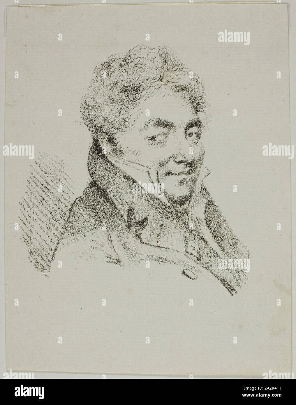 Portrait von Allgemeinen Frézia, Baron von Ogliano, 1817-20, Dominique-Vivant Denon, Französisch, 1747-1825, Frankreich, Lithographie in Schwarz auf Elfenbein Bütten, 100 x 93 mm (Bild), 146 × 113 mm (Blatt Stockfoto