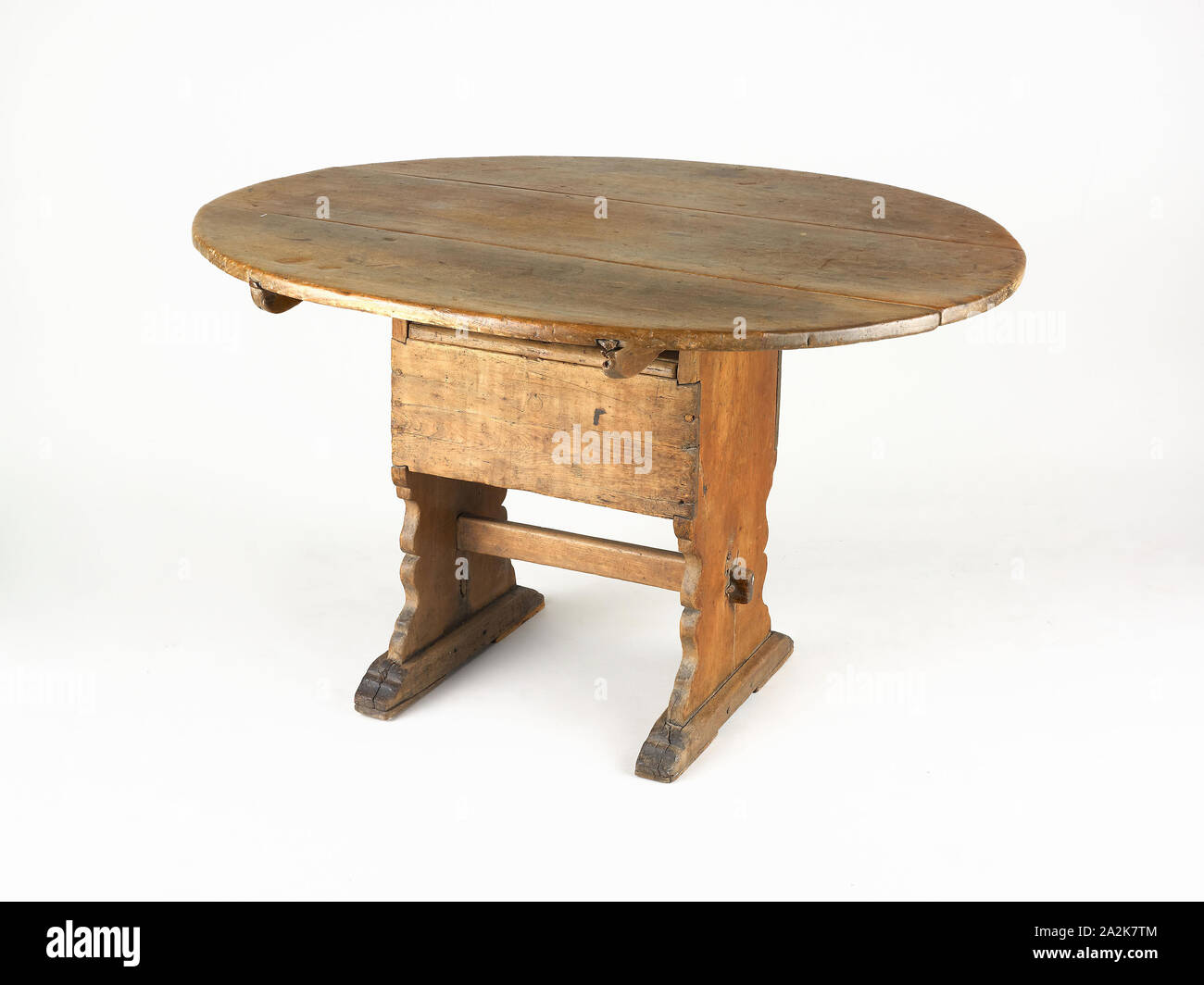 Stuhl, Tisch, 17. Jahrhundert, Amerikanische, 17. Jahrhundert, New York, New York, Ahorn und Eiche, 70,5 × 133,7 cm (27 3/8 x 44 3/8 in Stockfoto