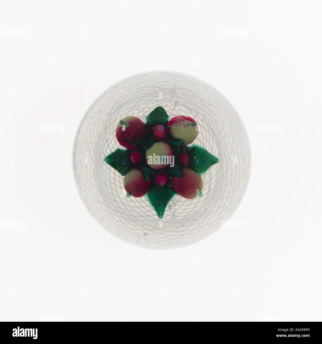 Briefbeschwerer, Ende 19. Jahrhundert, New England Glass Company, American, 1818-1888, United States, Glas, Durchm. 7 cm (2 3/4 in Stockfoto