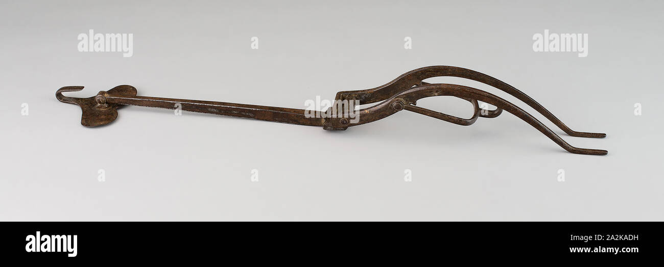 Der Ziege Fuß Schlüssel für ein Pellet Armbrust, Anfang des 17. Jahrhunderts, Westeuropäischen, vielleicht Spanisch, Europa, Geschwärztem Eisen, L. 59,4 cm (23 3/8 in Stockfoto