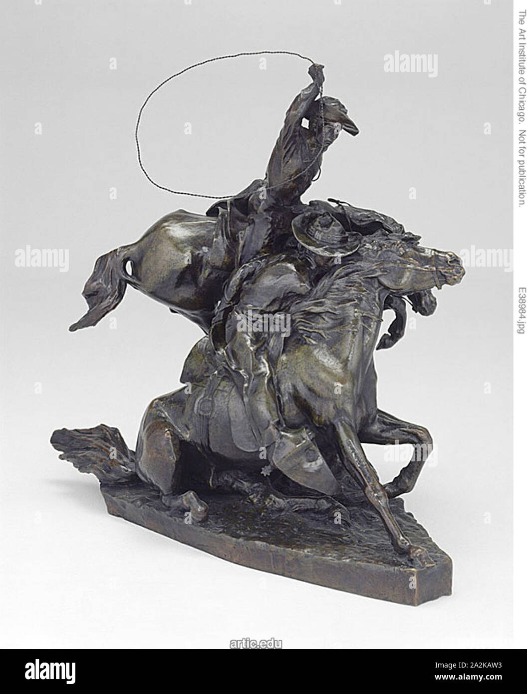 Lassoing wilde Pferde, 1898, Solon Hannibal Borglum, amerikanischen, 1868 - 1922, Paris, Bronze mit braune Patina, 79,4 × 86,4 cm (31 1/4 x 34 in Stockfoto