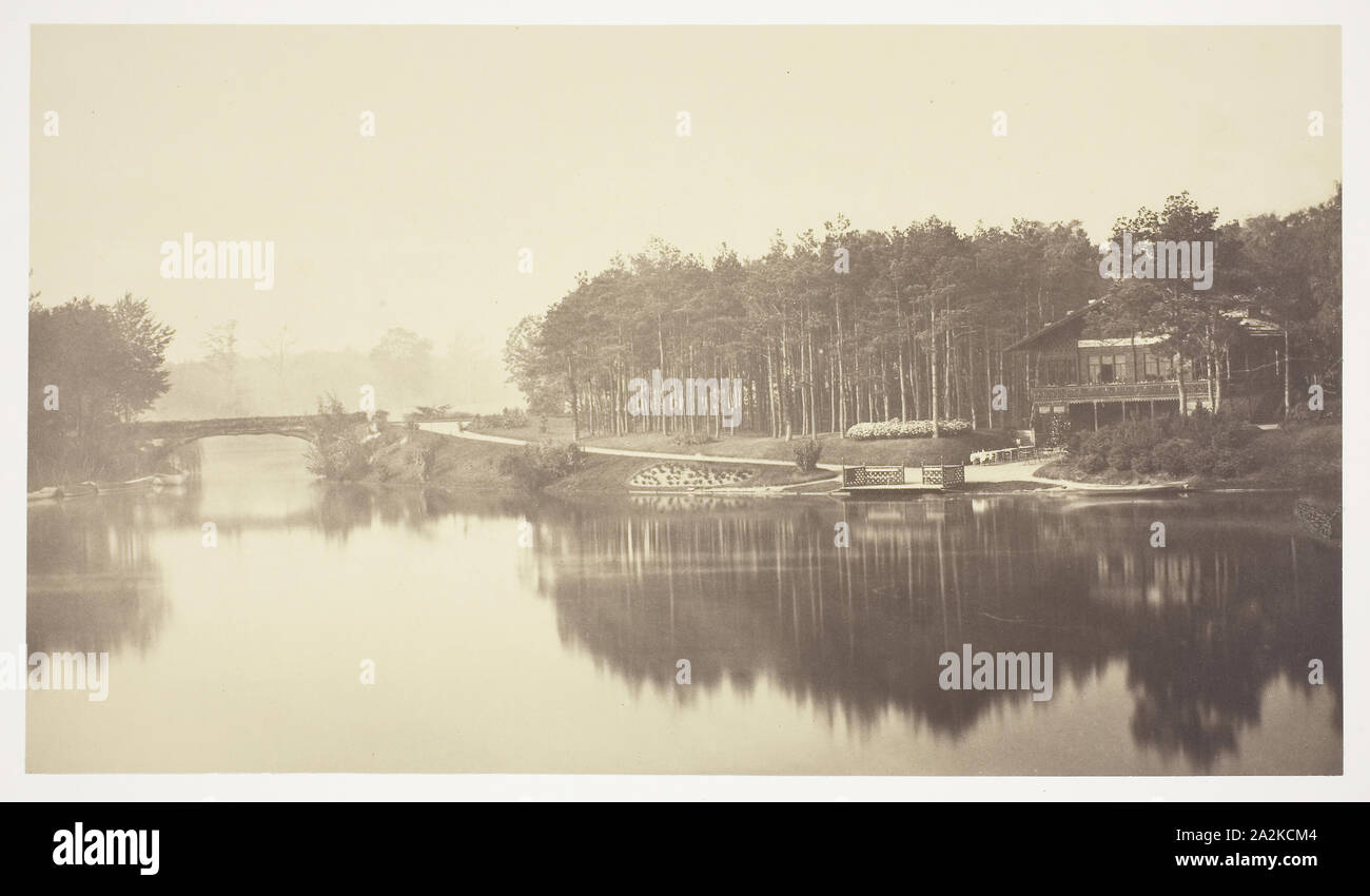 Untitled, C. 1850, Charles Marville, Französisch, 1813-1879, Frankreich, Eiklar drucken, aus der Serie "Bois de Boulogne Stockfoto