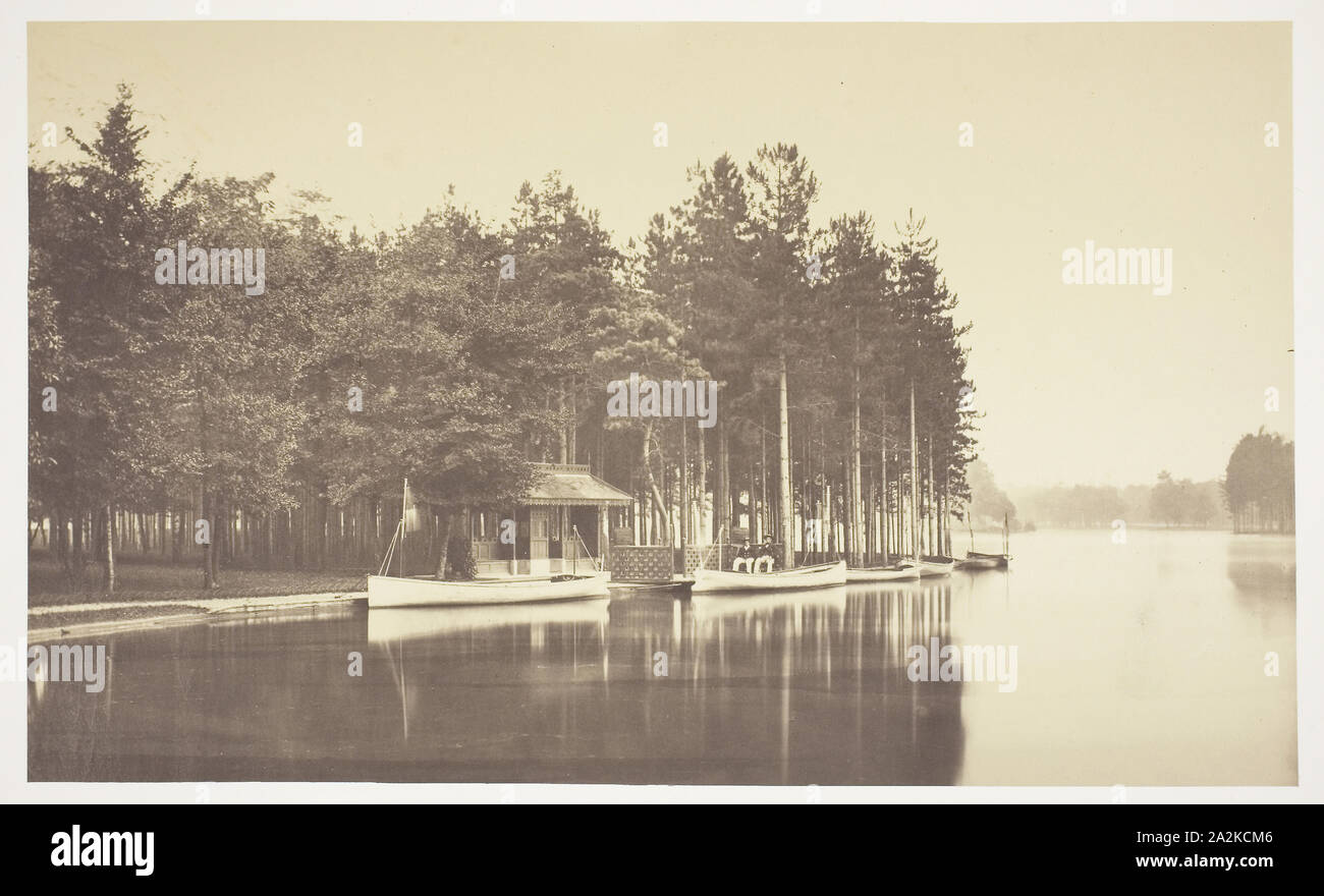 Untitled, C. 1850, Charles Marville, Französisch, 1813-1879, Frankreich, Eiklar drucken, aus der Serie "Bois de Boulogne Stockfoto